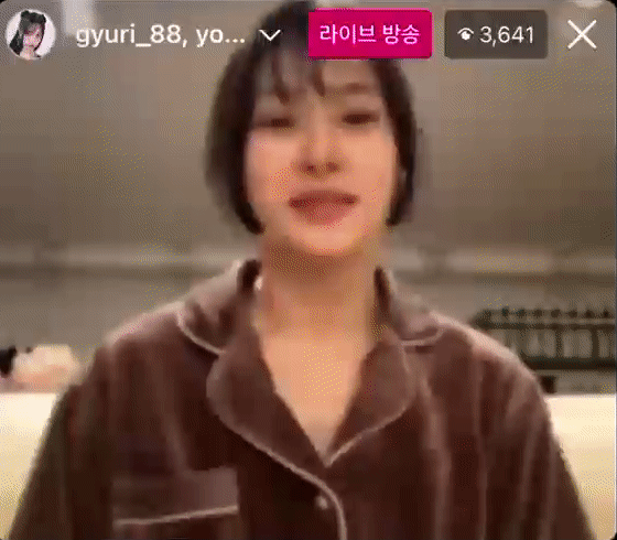 박규리가 라이브 방송에서 '노브라' 발언을 했다./사진=카라 박규리 인스타그램